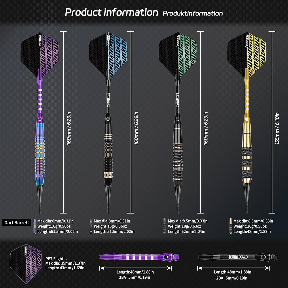 Amazon.co.jp: CyeeLife ダーツアロー プラスチックポイント付き